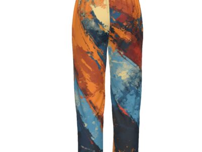 unisex premium cotton sweatpants – queens blue/orange
