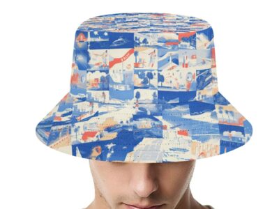 small bucket hat - los angeles blue/white/red rallyprint