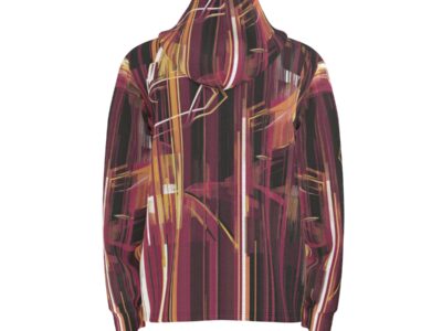men’s thermal waffle half button pullover hoodie - washington burgundy/gold/white matrix