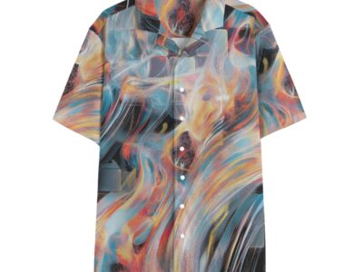 men's hawaiian shirt - pole position dream neon/lime/nightshade