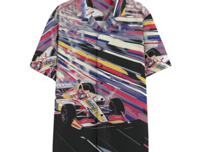 men's hawaiian shirt - position one – indy blue/red/white