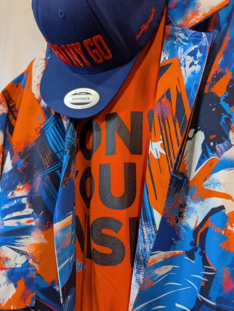 NYC Graffiti Blue Orange Black Snapback